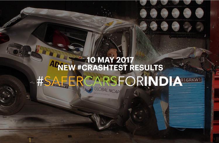 Positive results expected in Global NCAP's new crash test of Indian cars tomorrow