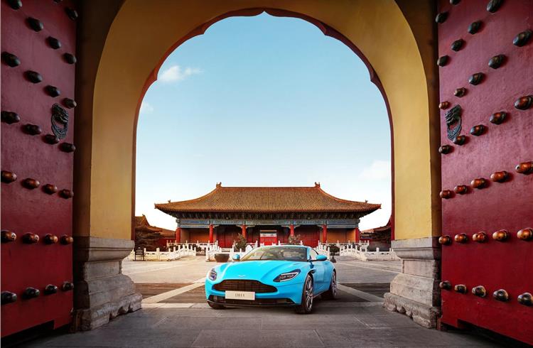 A DB11 in China, which is the fastest-growing market for Aston Martin globally.