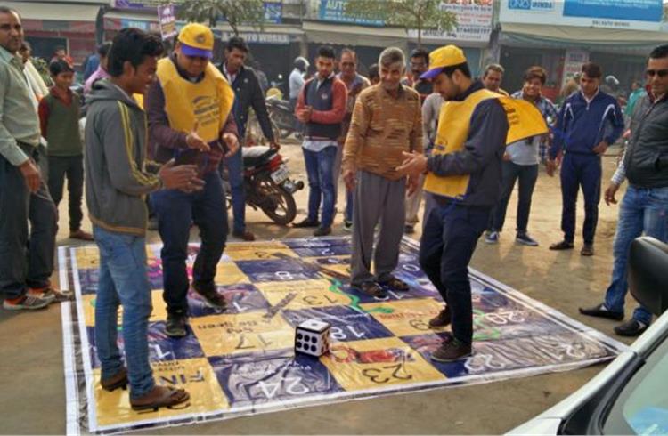 Hella organized road safety games for electricians, retailers and drivers.