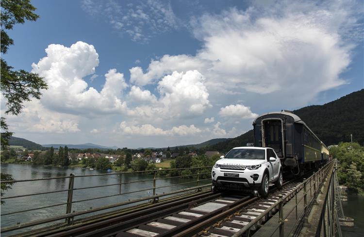 Torque of the town: Land Rover Discovery Sport pulls 100-tonne train