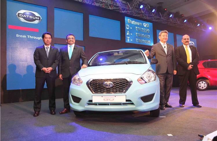 Datsun Go rolls out at Rs 3.12 lakh, guns for Alto and Eon