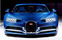 Bugatti Chiron at Geneva Motor Show in new 'Bleu Royal'