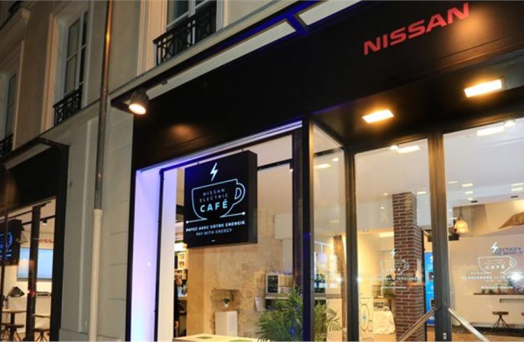Nissan opens electric café in Paris to commemorate 3 billion EV kilometres