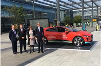 Jaguar Land Rover's Jeremy Hicks with We Know Group CEO Peter Buchanan, Heathrow executive director Emma Gilthorpe and chancellor Philip Hammond
