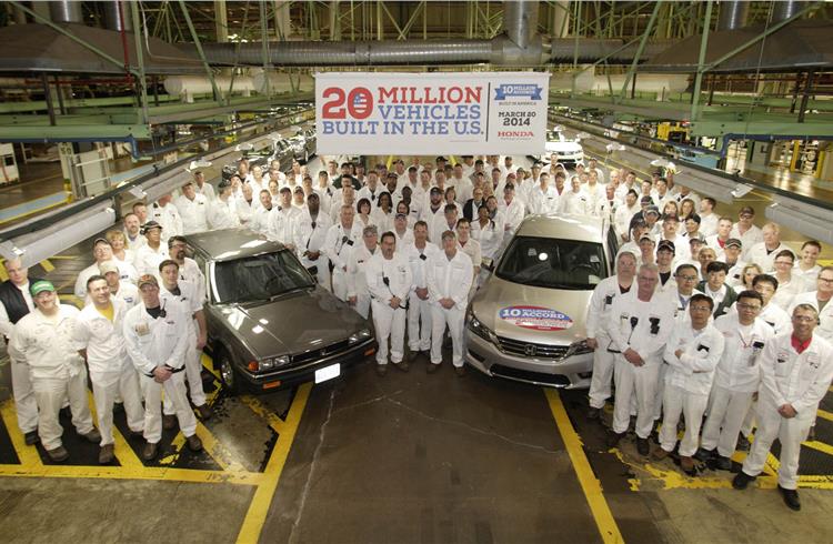 Honda rolls out 20 millionth automobile in the US
