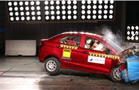 Ford Aspire, which comes fitted with double airbags as standard, and scored three stars for adult occupant protection and two stars for child protection.