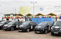 The Renault-Nissan Alliance electric fleet on the Bourget parking lot. Photo: Olivier Martin Gambier