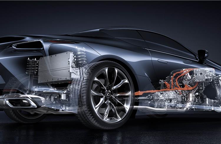 The Lexus LC 500h multi-stage hybrid system.
