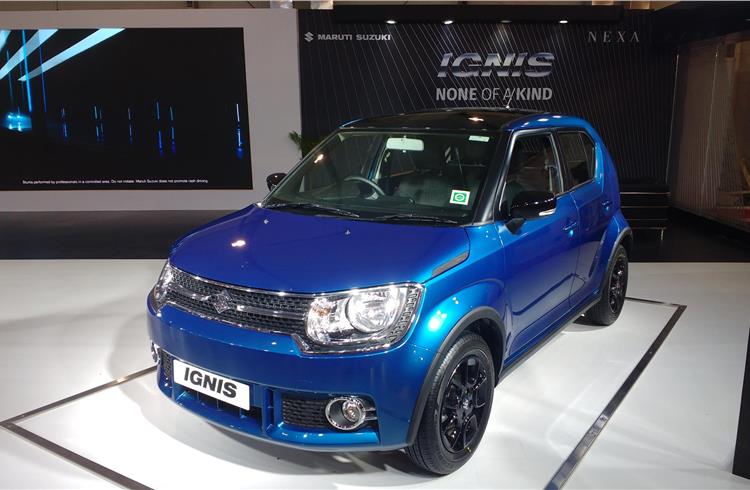 The Ignis, whose prices start at Rs 459,000, is the most affordable Maruti from the premium Nexa sales channel.