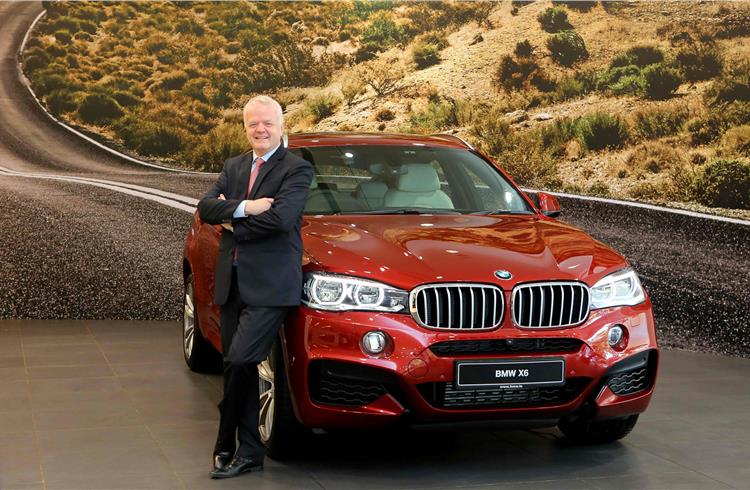 Philipp von Sahr, president, BMW India, with the new X6.