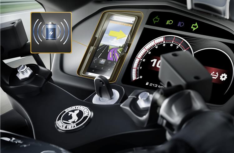 Continental plans wireless charging of smartphones on motorcycles!