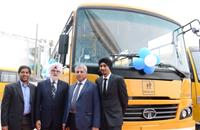 L-R: Mr Wasan of Tata Motors, Mr R Singh of Janta Group, Mr Pisharody of Tata Motors and Mr M Singh of BusZone.