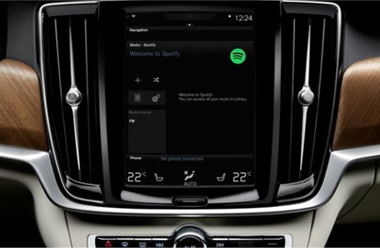 Volvo Cars to integrate Spotify music service in new models