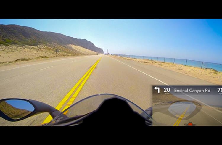 Continental showcases Head-Up Display study for bikes at Intermot