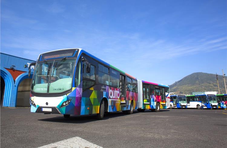 The Ecuadorian capital, Quito, has taken with 40 new Mercedes-Benz articulated buses to be operated in the Bus Rapid Transport (BRT) system.