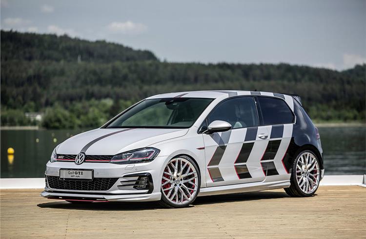 The Golf GTI Next Level has 405bhp and a suite of entertainment tech showpieces in the rear