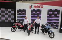 Hero MotoCorp's Malo Le Masson – Head of Global Product Planning and Dr Markus Braunsperger, chief technology officer, at the new product reveal in New Delhi.