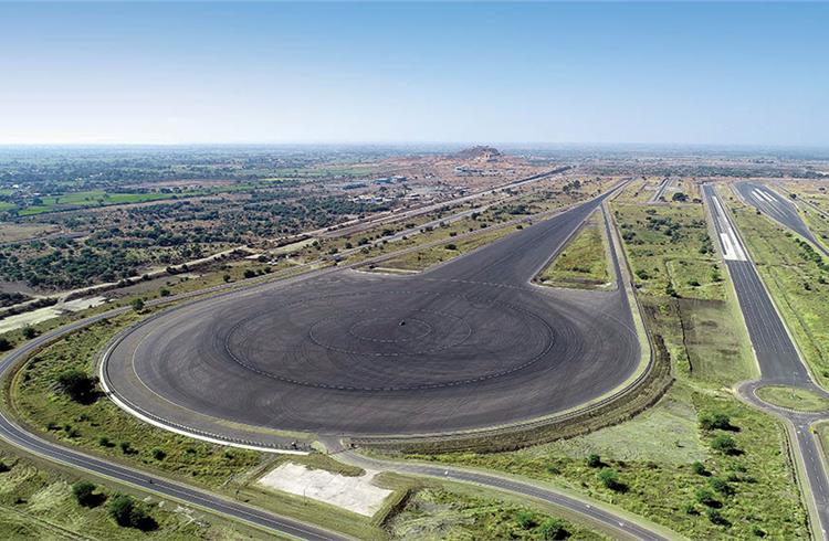 The facillity, spread across 4,000 acres, is designed to thoroughly test all types of passenger vehicles, commercial vehicles and two- and three-wheelers.
