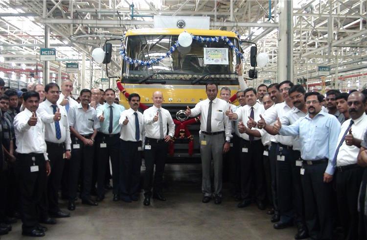 The DICV plant in Oragadam manufactures  trucks and engines of the three brands - BharatBenz, FUSO and Mercedes-Benz.