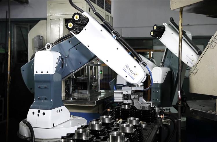 India’s first industrial-articulated robot, the TAL Brabo, in payloads of 2 and 10kg, is claimed to increase productivity by 15-30 percent, with a payback period of 15-18 months.