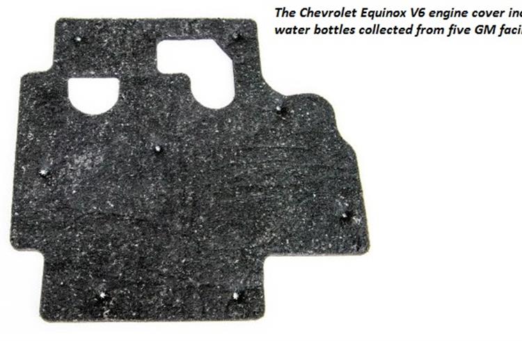 GM recycles water bottles to make Chevy Equinox engine cover insulation