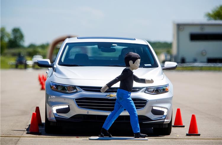 Front Pedestrian Braking is one of the new active safety technologies being tested at GM’s new Active Safety Test Area.