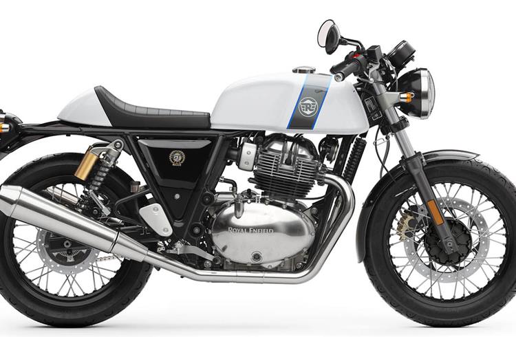 Continental GT 650 retains its café-racer character and shares its engine, chassis and running parts with the Interceptor INT 650 but with different ergonomics and style.