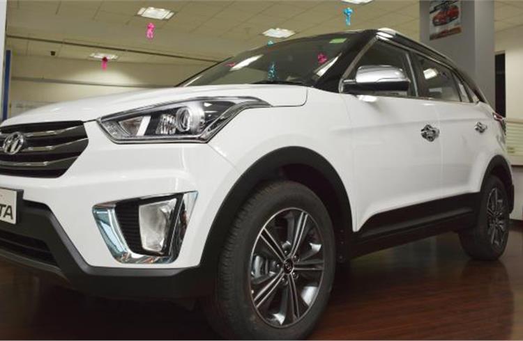 Surging sales of the Creta SUV are giving Hyundai sales momentum in the India market.