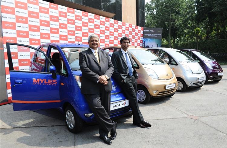Tata Motors partners Carzonrent for Myles City Drive with Nano Twist