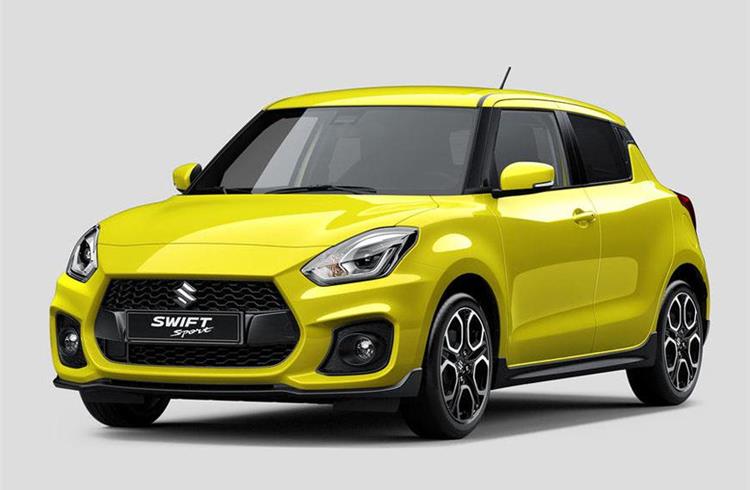 This is the first image of the third-generation Swift Sport.