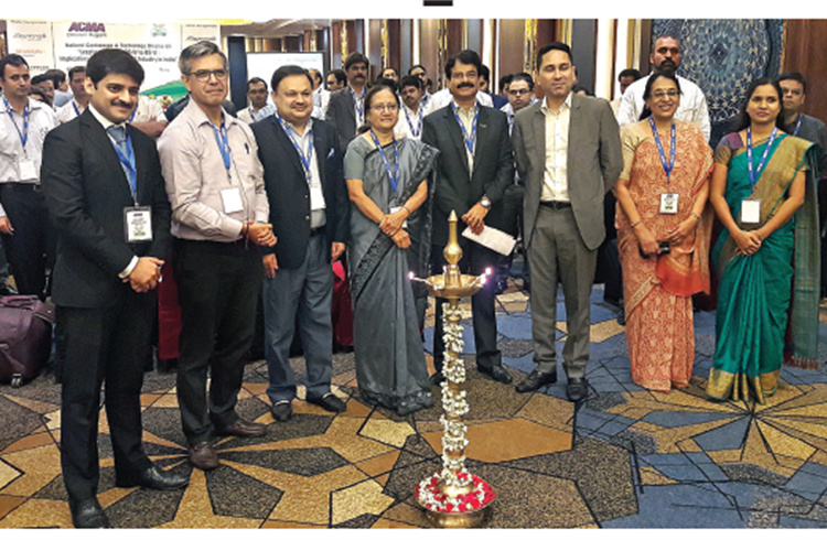 L-R: Nomura Research Institute's Ashim Sharma; ACMA's Vinnie Mehta; Piyush Tamboli, chairman – western region, ACMA & CMD, Investment & Precision Castings; ARAI's Mrs Rashmi Urdhwareshe; ACMA's Ashwan