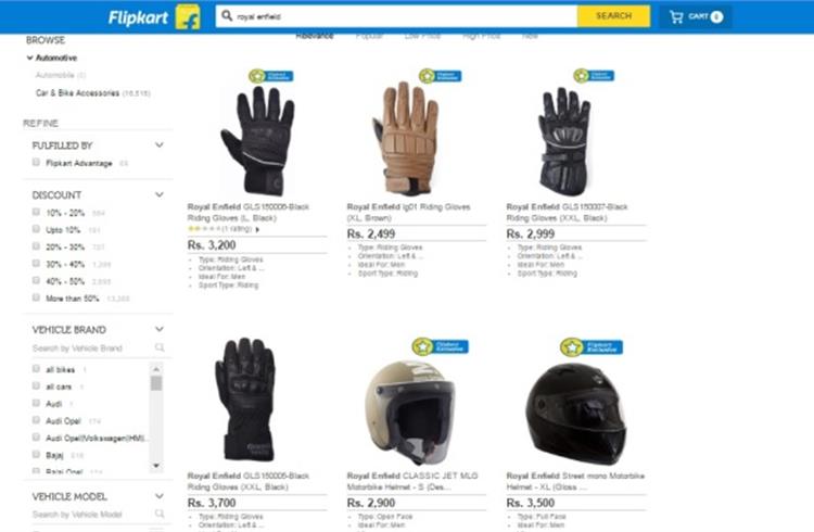 Royal Enfield partners Flipkart for online sales of its gear and apparels