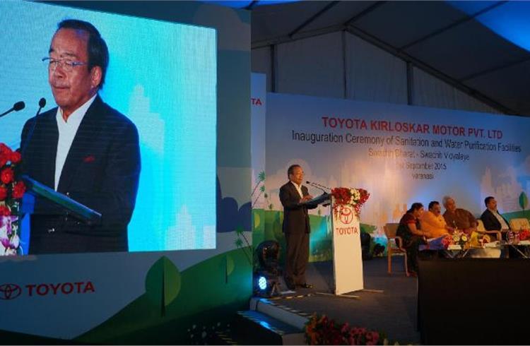 Toyota chairman Takeshi Uchiyamada, “I wholeheartedly support the ‘Clean India’ initiative.