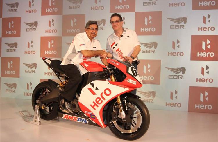 On February 22, 2012, Pawan Munjal, MD and CEO, Hero MotoCorp and Erik Buell, chairman and CTO of EBR first announced their strategic technical alliance.