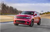 Twenty-inch alloy wheels with 295-width Pirelli tyres are featured on the Trackhawk.