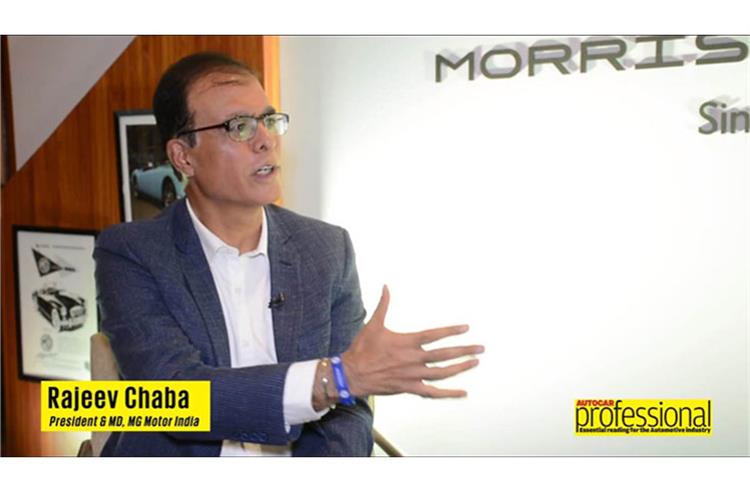 MG Motor India's Rajeev Chaba | Interview | Autocar Professional