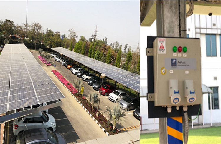 Solar Power project in car parking area at Surajpur Plant