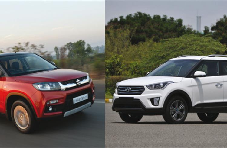 The Maruti Vitara Brezza and the Hyundai Creta have led the SUV charge in the Indian market.