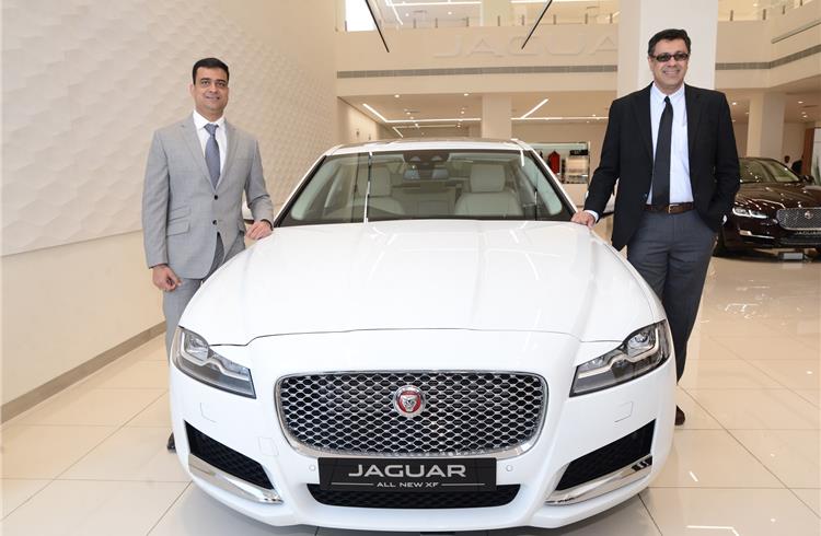 L-R: Amit Garg, director, Shiva Group, and Rohit Suri, president and managing director, Jaguar Land Rover India.
