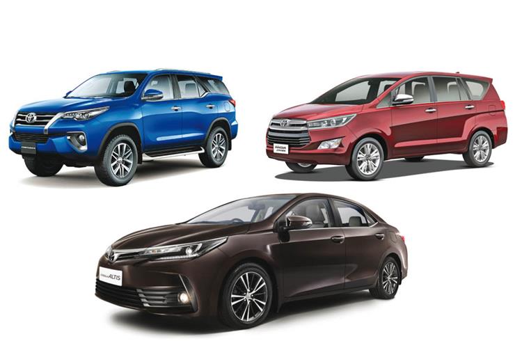The Fortuner, Innova and Corolla Altis are powering Toyota sales.