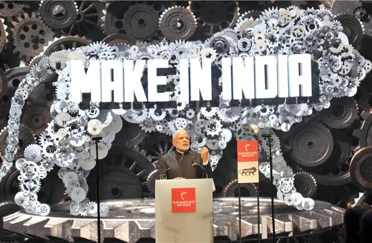 In his speech, prime minister Narendra Modi focussed on the ease of doing business in India.