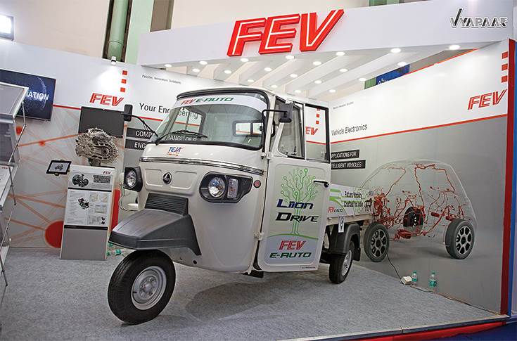 FEV India recently showcased an electric three-wheeler 
