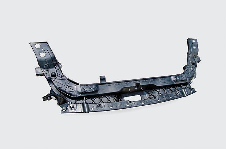 Magna and BASF partnered with Ford to create this structural part that is 24 percent lighter than the prior plastic-metal hybrid.