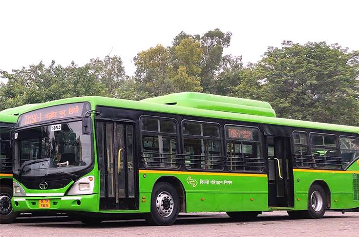 Tata Motors CNG buses for Delhi Transport