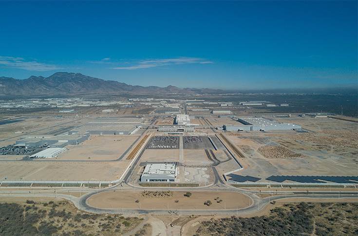 Aerial view of BMW Group Plant San Luis Potosi, Mexico 