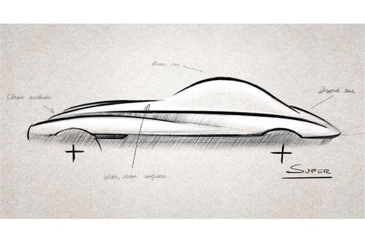 Design sketches mix traditional Morgan cues with a new look