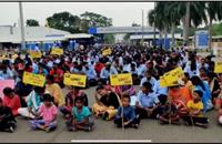 Women have been part of the protests outside the plant