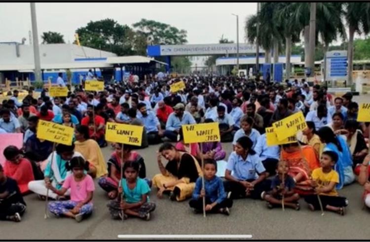 Women have been part of the protests outside the plant