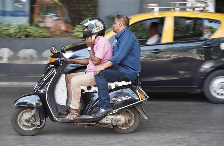 A fair number of two-wheeler riders in India resort to using their smartphone while riding, which is extremely dangerous.  