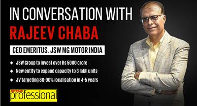 In Conversation with JSW MG Motor India's Rajeev Chaba